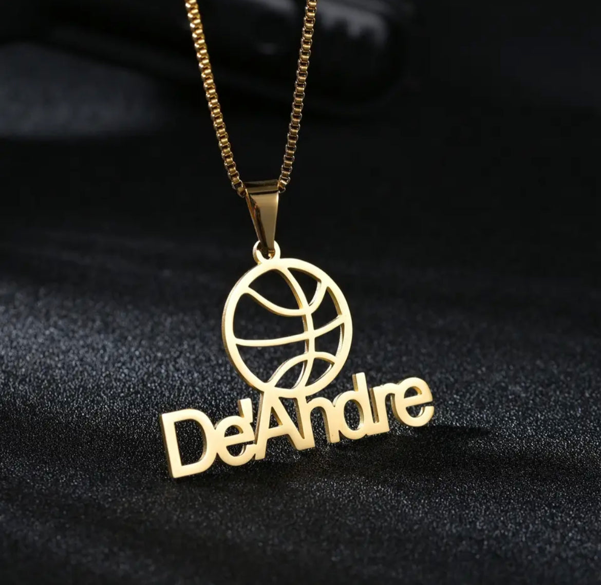 Basketball Name Necklace